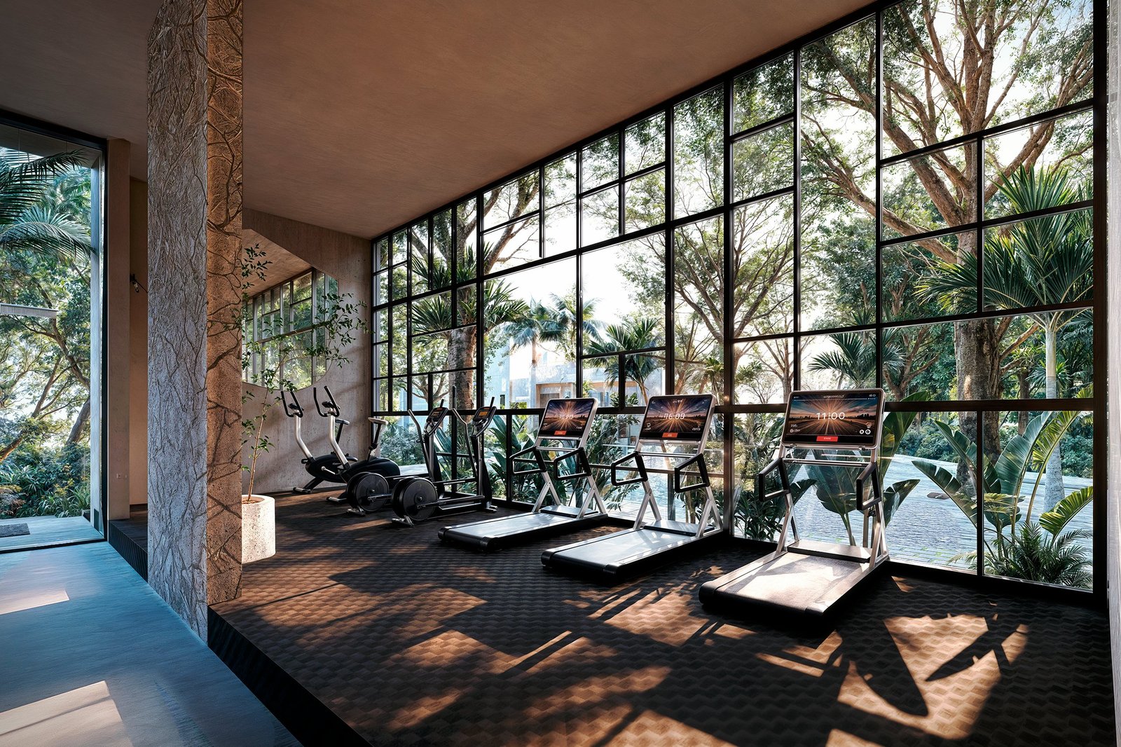 Manilka gym with jungle views