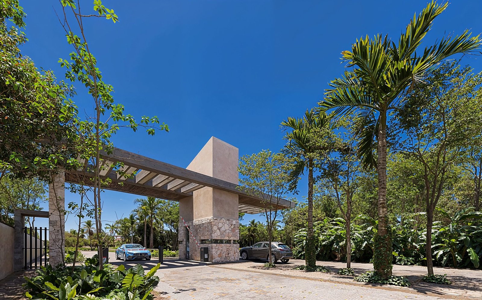Manilka gated main entrance with guard house