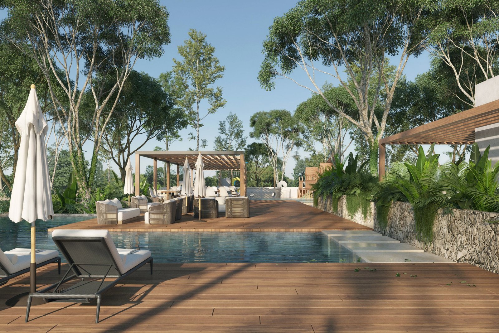 La Arena clubhouse at Xpu-Ha Beach, render